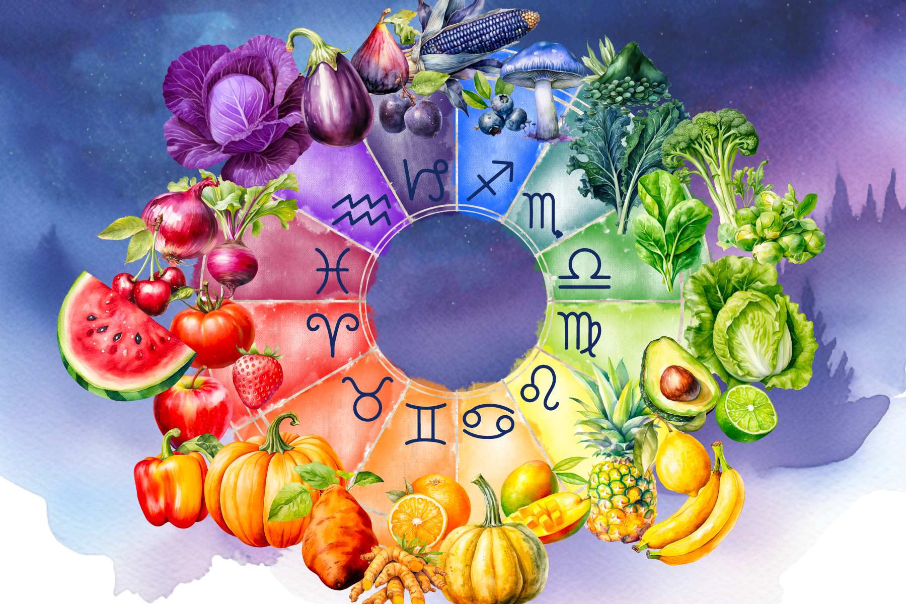 The Zodiac Colour Wheel of Nutritional Vitality